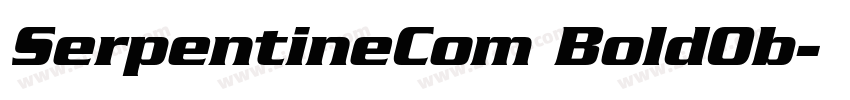 SerpentineCom BoldOb字体转换